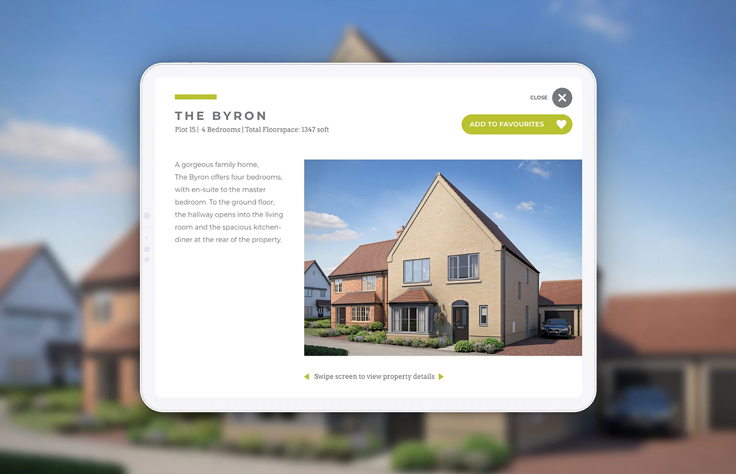 a web page showcasing a property