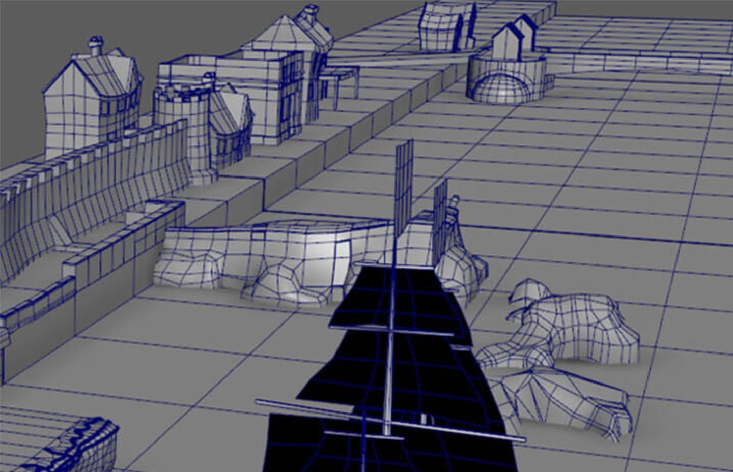 3D modelling artboard for Adnams Ghost Ship game