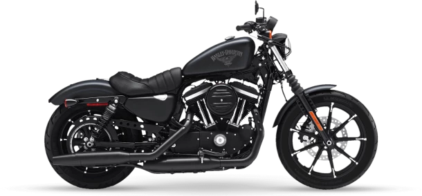 Harley Davidson motorbike side-on view