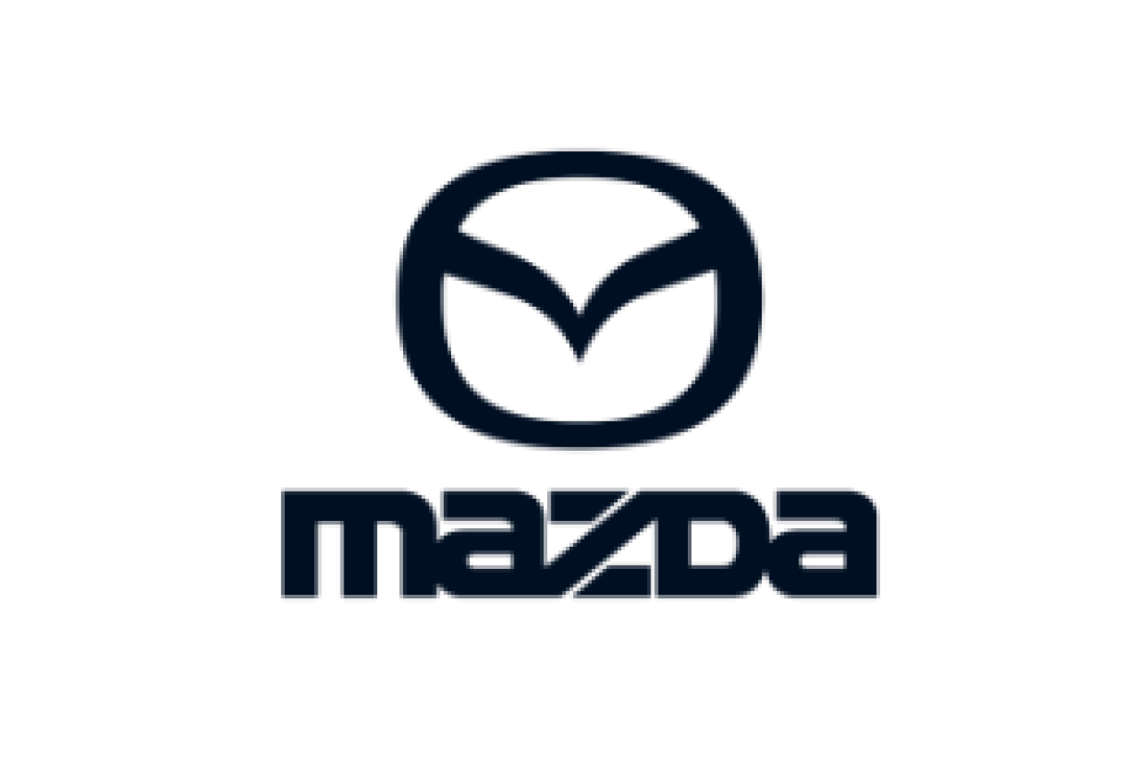 Mazda logo in black.