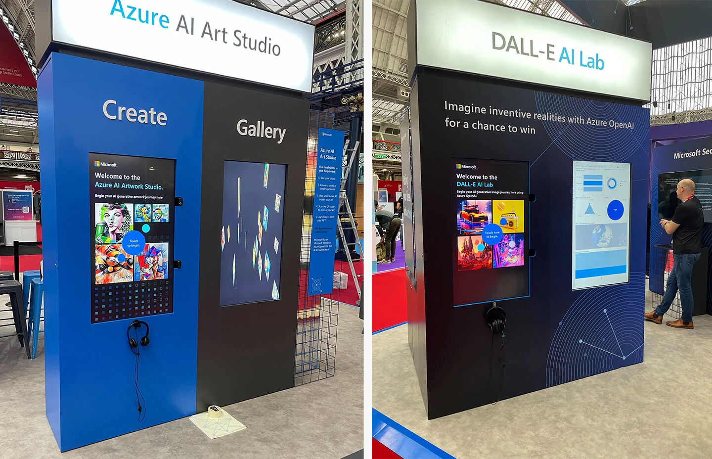 Azure AI Art Studio touchscreens