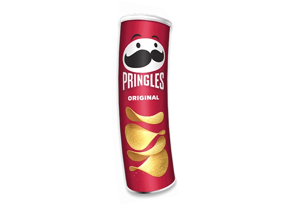 3D modelled red Pringles tube