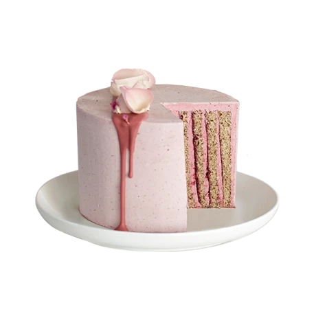 3D model of rose-pink cake