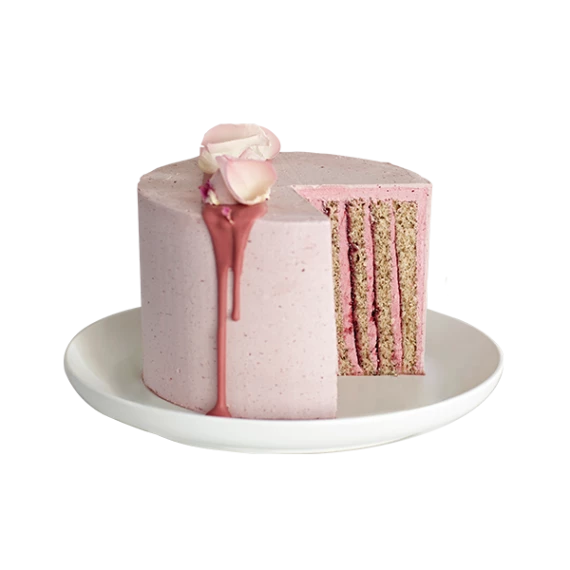 3D model of rose-pink cake