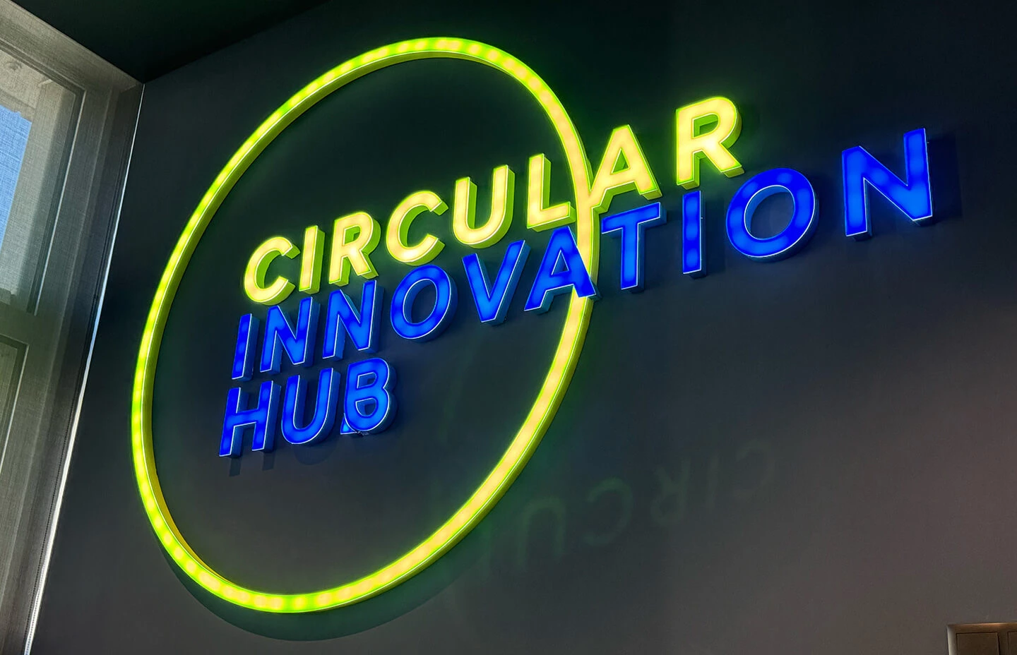 Brand signage for the Berry Circular Innovation Hub