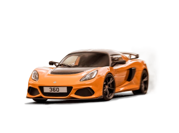 an orange Lotus Sports car