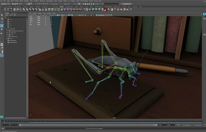 a screen of a modeller making a bug
